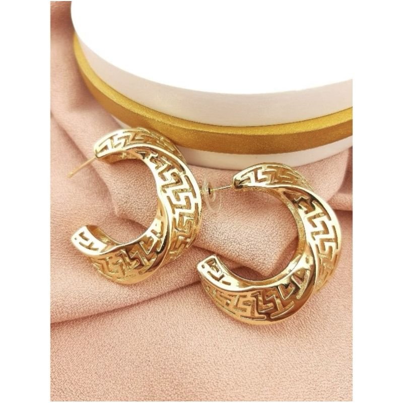 Argola Roma banho ouro