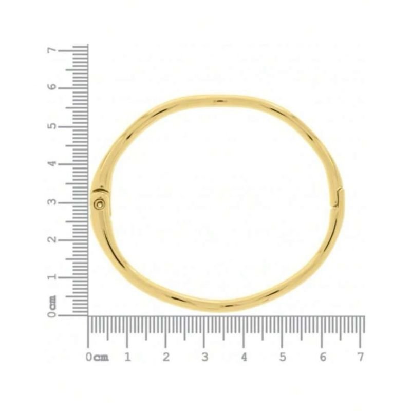 Bracelete ondas folheado a ouro