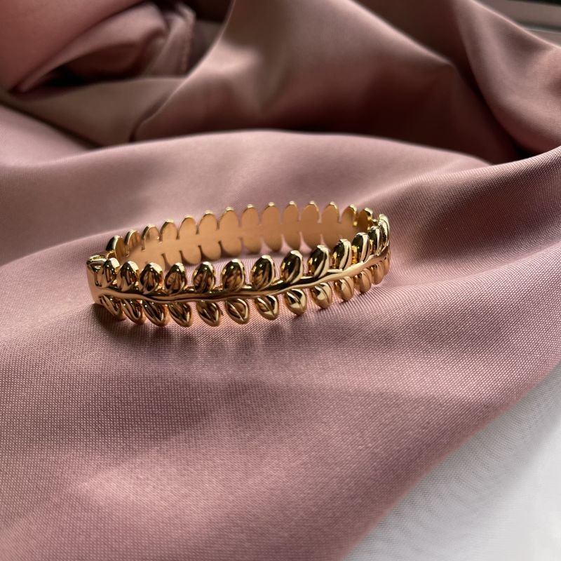 Bracelete Ramos Banho Ouro