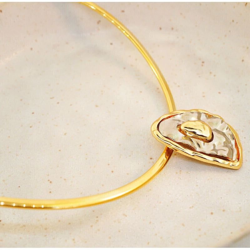 CHOKER ARO DUO BANHO DORI MARTELADO REDONDO