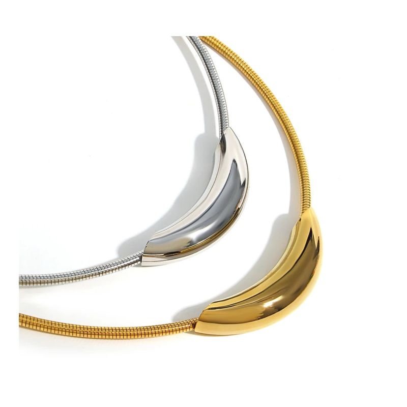 Choker elegance tubo dourado