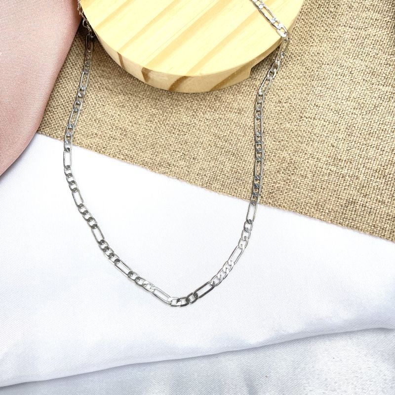 Choker elo 3/1 banho prata