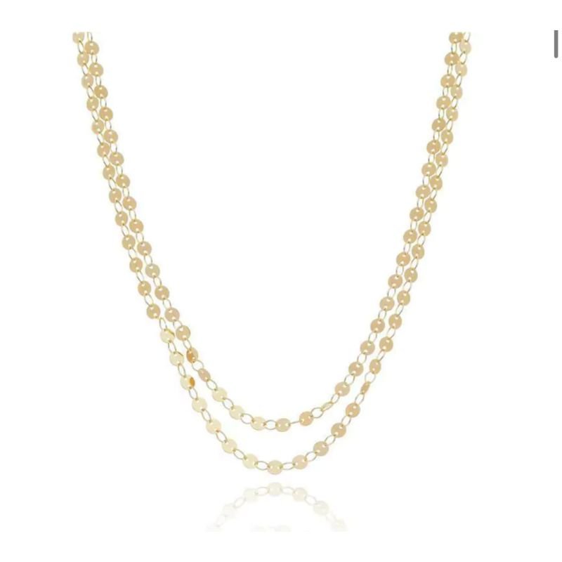 Choker moedinhas duplo dourado