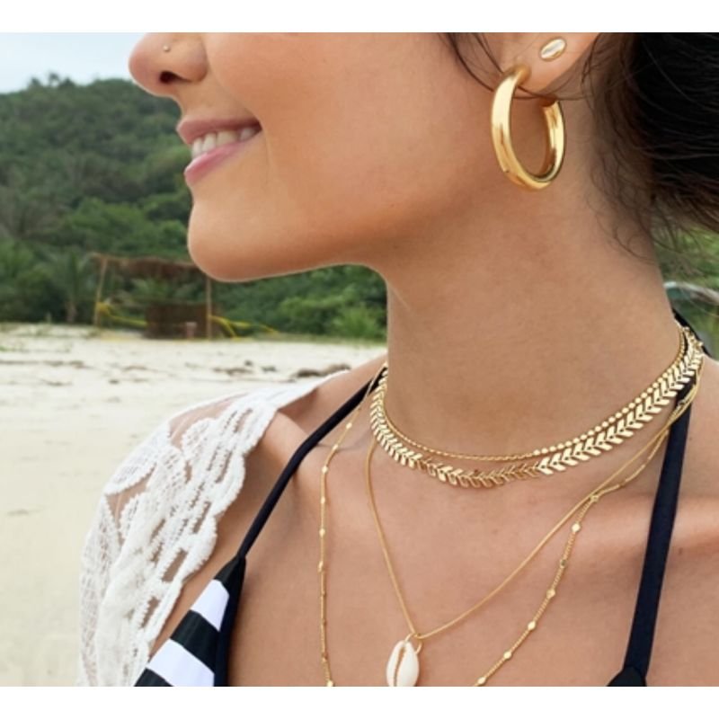 Choker Ramos banho ouro
