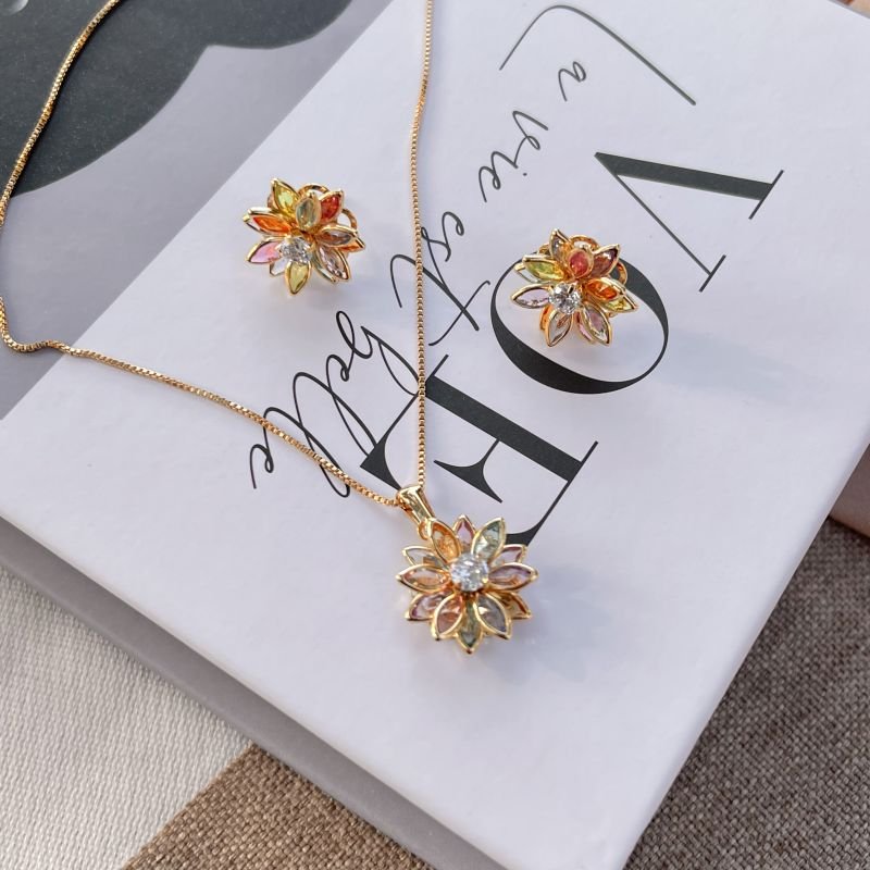 Conjunto flor colorida