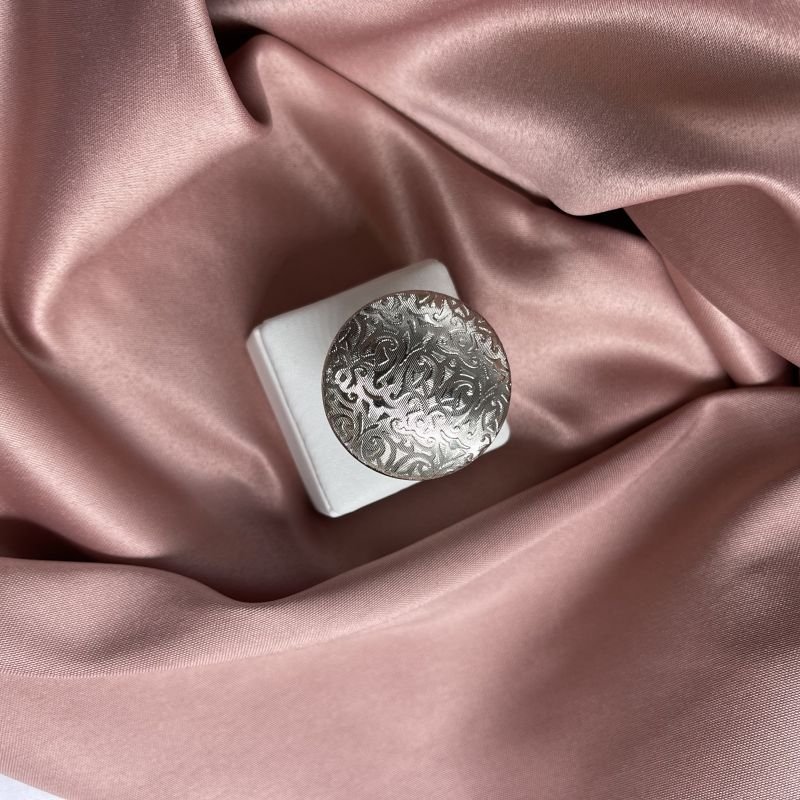 Máxi anel redondo banho prata