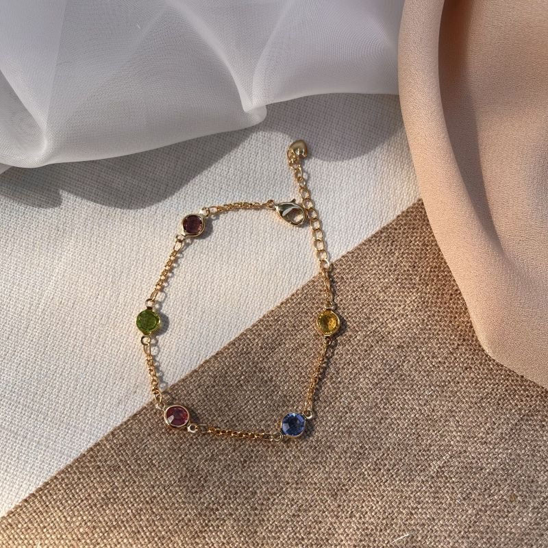 Pulseira cristal colorida