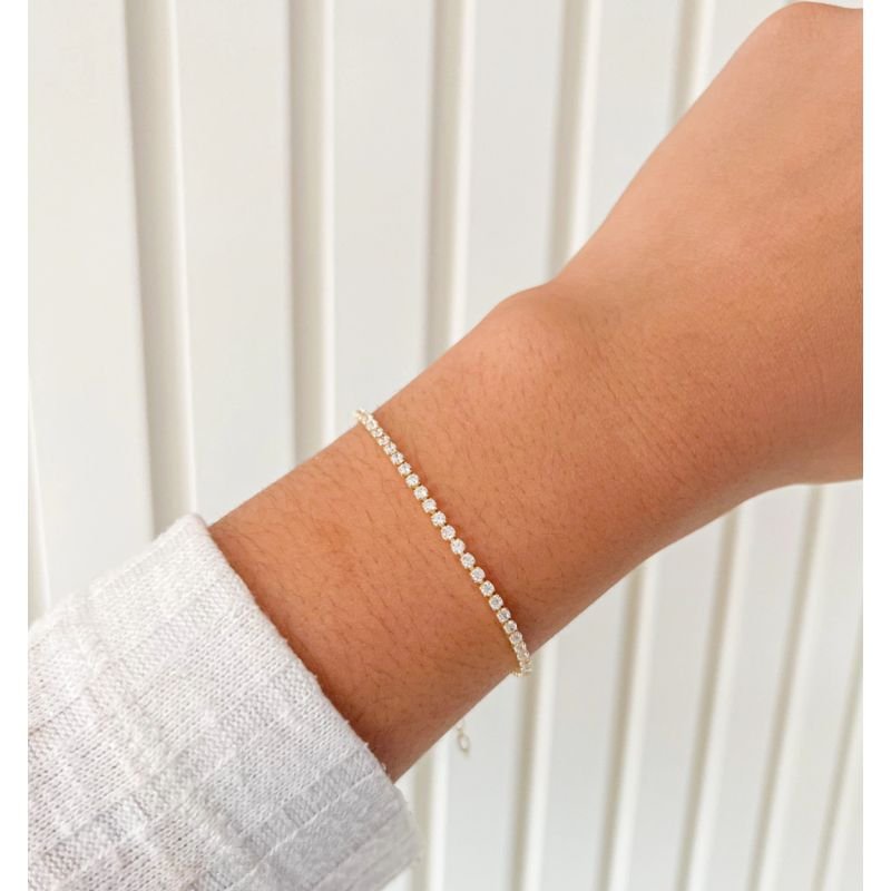 Pulseira fio de zircônias