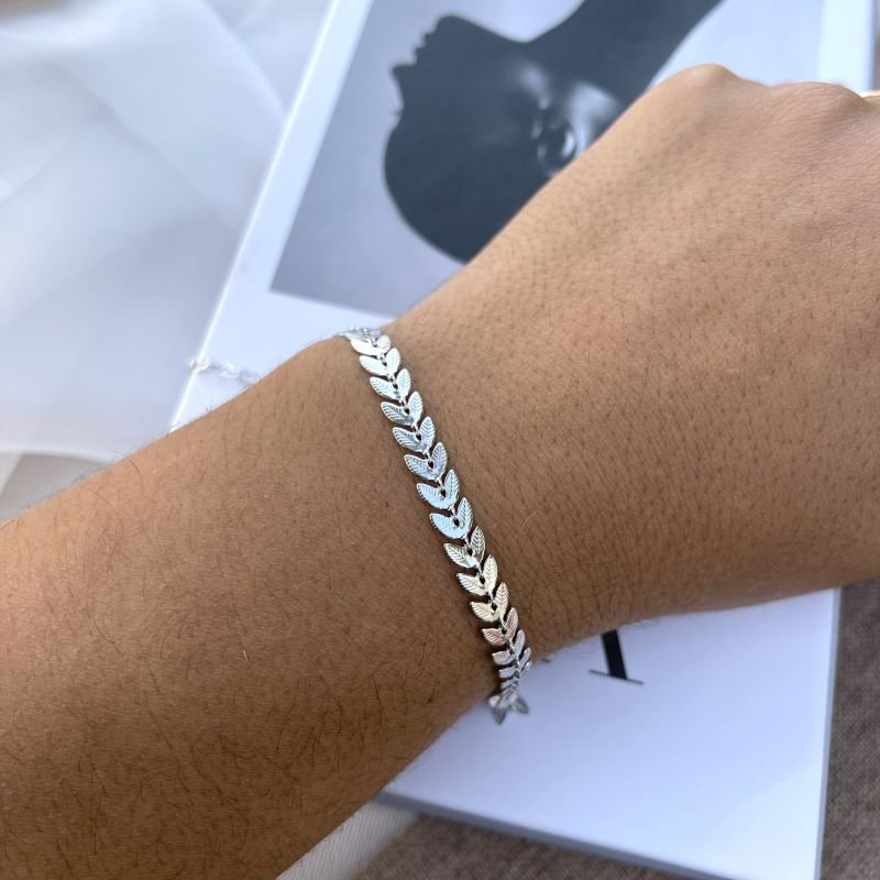 Pulseira ramos prata